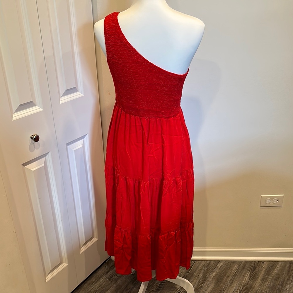Anrabess One-Shoulder Red Dress - Picture 4 of 4